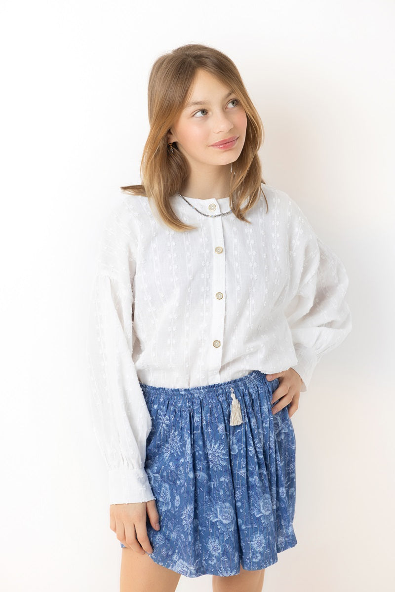 BLU01 Blusa boho blanca