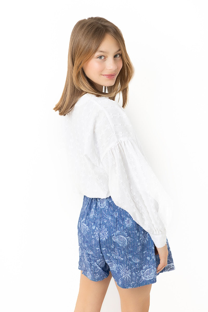 BLU01 Blusa boho blanca