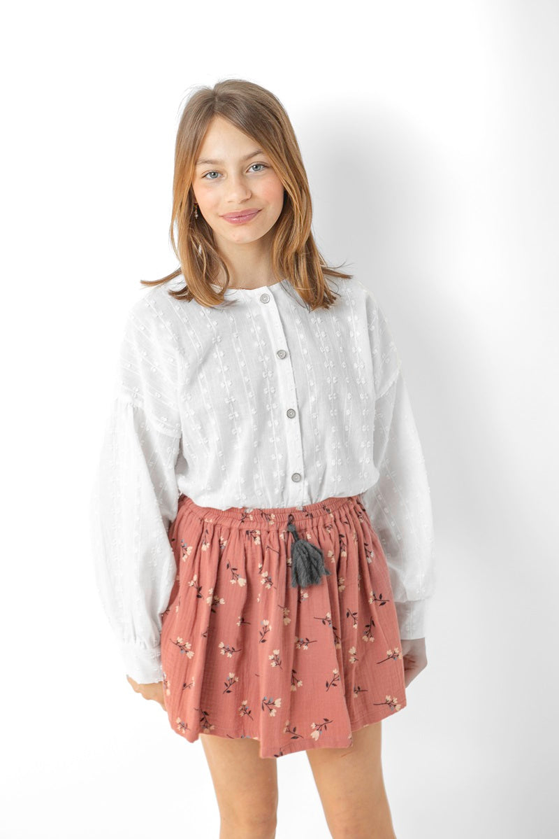 BLU01 Blusa boho blanca