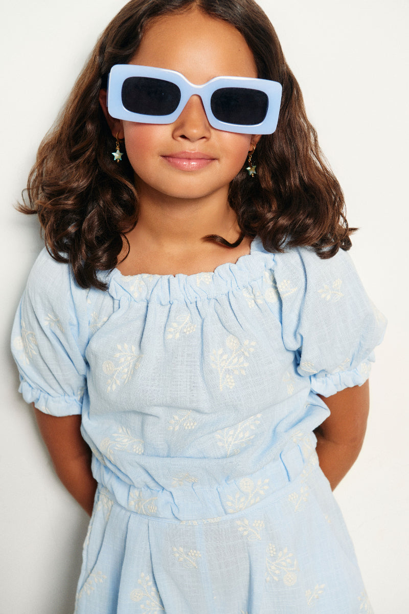 Top manga farol bordado ramas