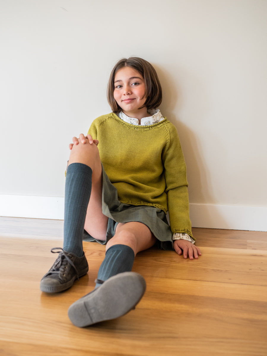 FAL04 Falda pantalón vichy azul y verde