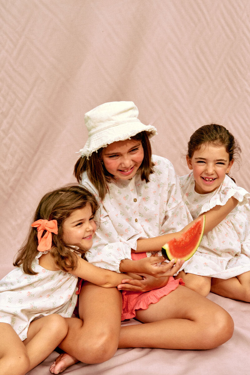 BLU06 Blusa boho vichy ramilletes