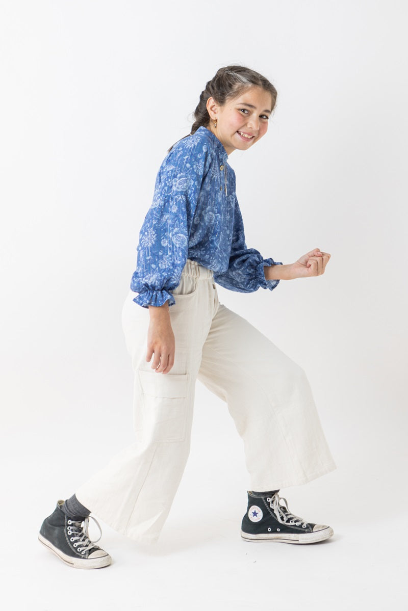 PAN01 Pantalón bolsillos marfil