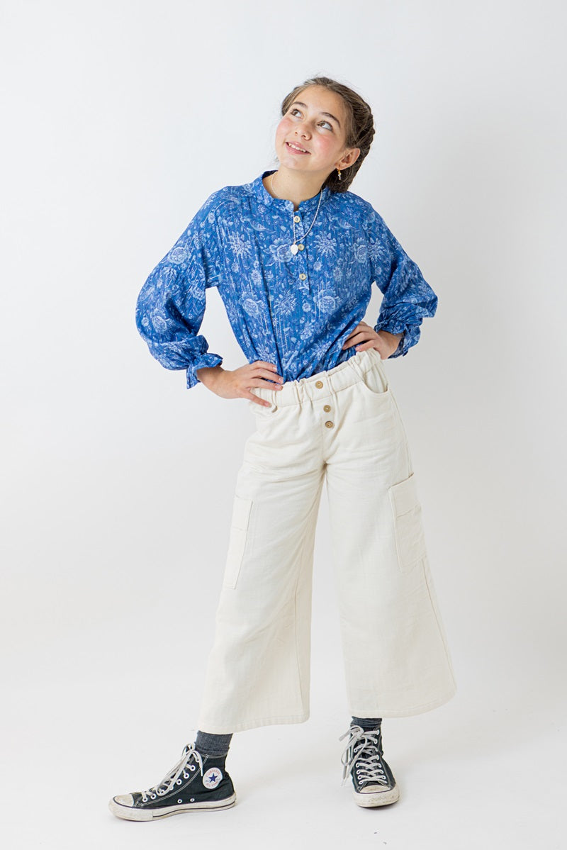 PAN01 Pantalón bolsillos marfil