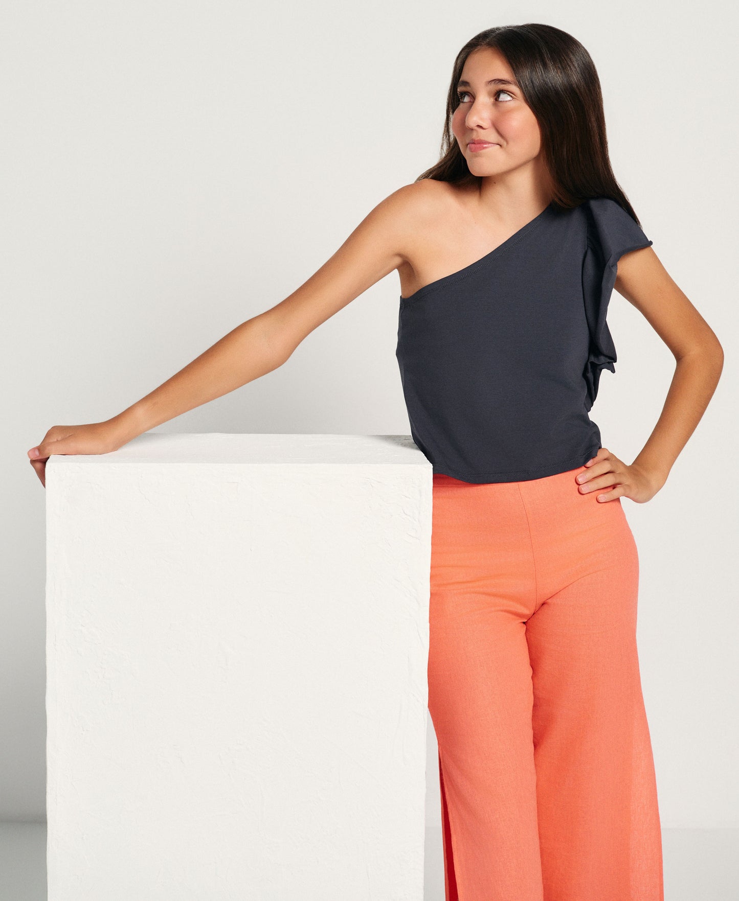 Pantalón aberturas coral