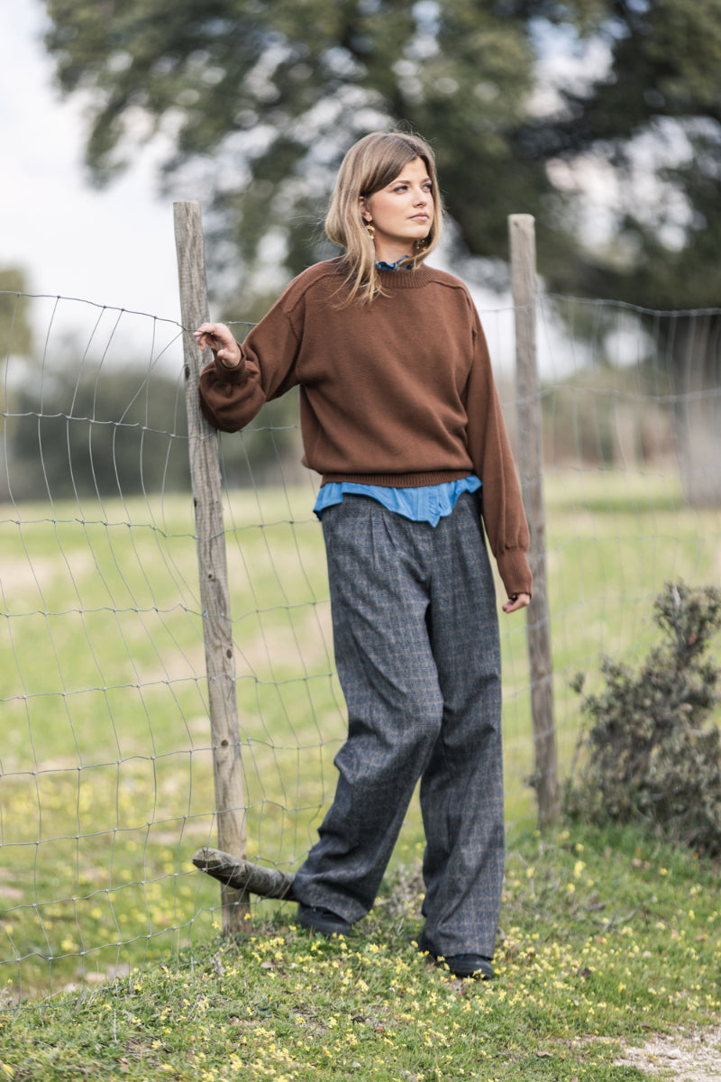 PANT02 Pantalón cuadro antracita