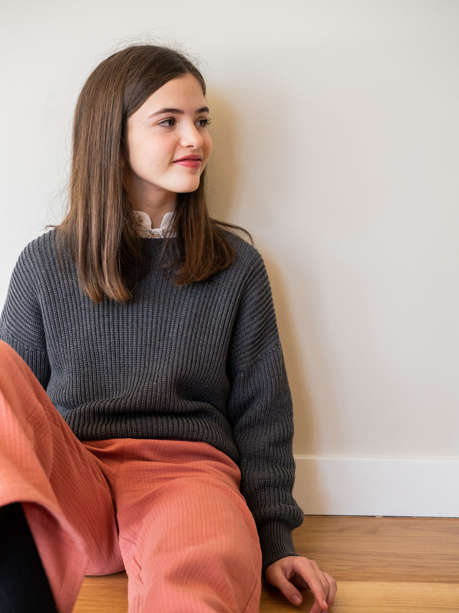 PUNT02 Jersey oversize antracita