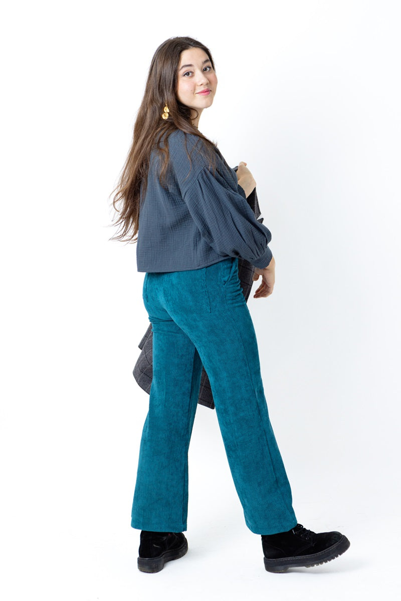 PANT02 Pantalón pana esmeralda
