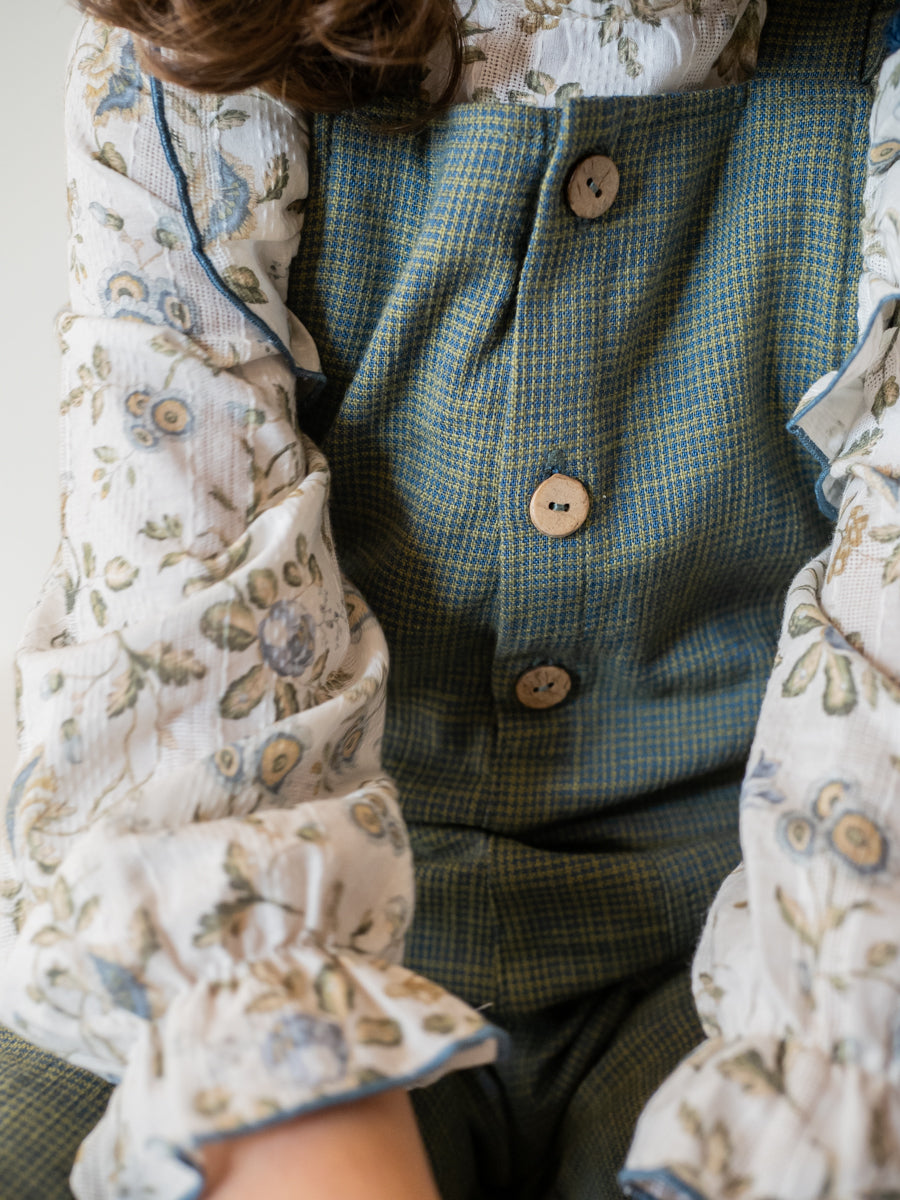 MON02 Mono largo vichy azul y verde