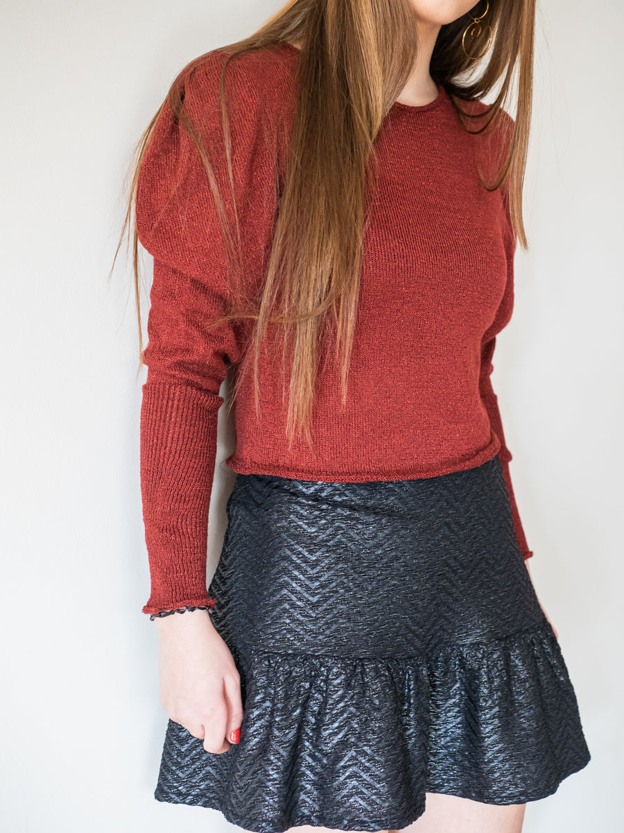 PUNT13 Jersey brillo carmesí