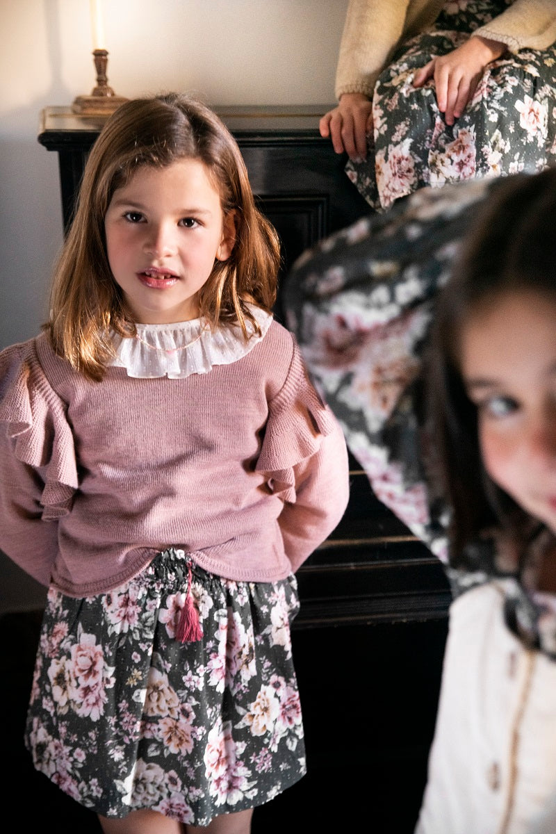 FAL01 Falda gomas flores