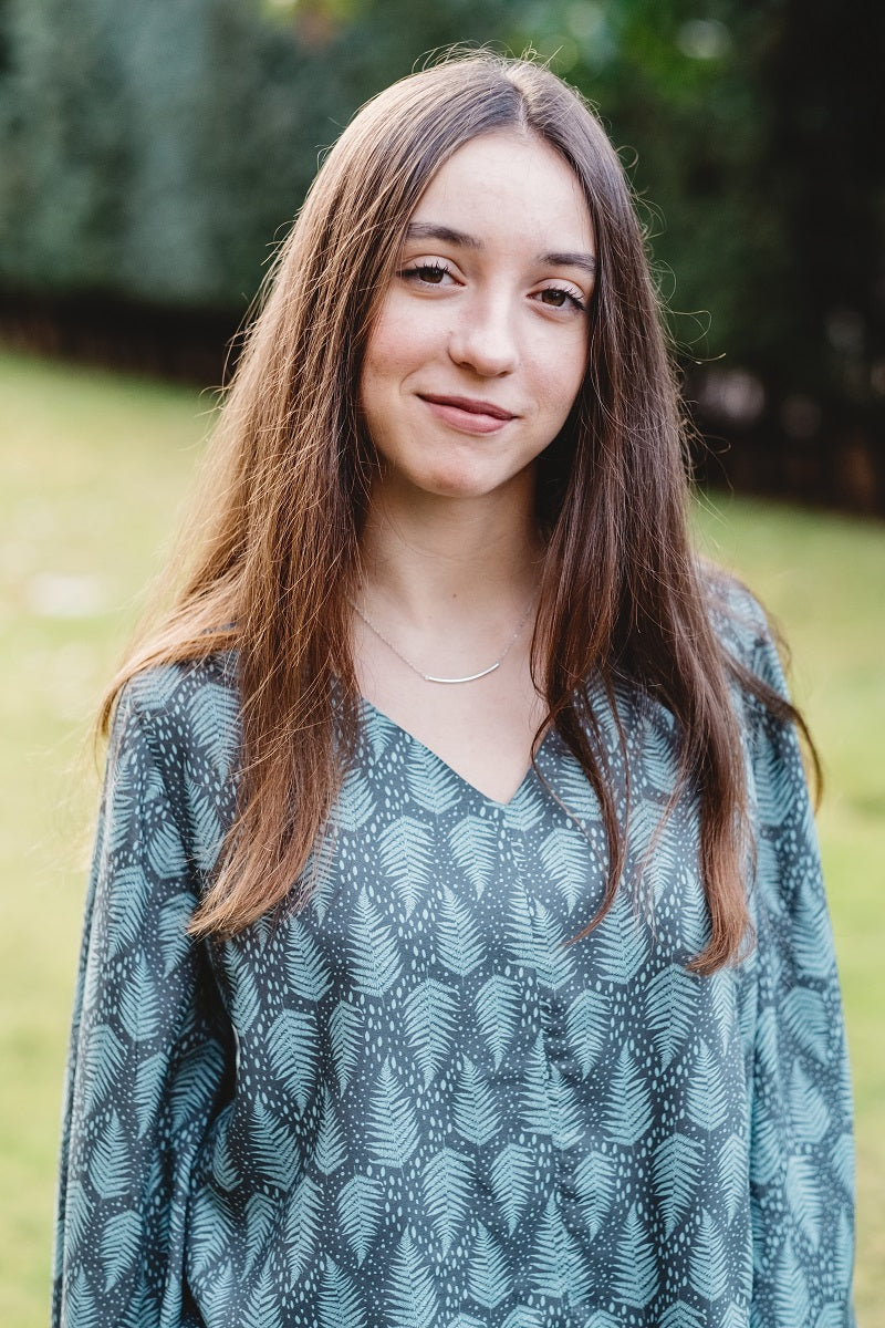 VEST05 Vestido túnica hojas