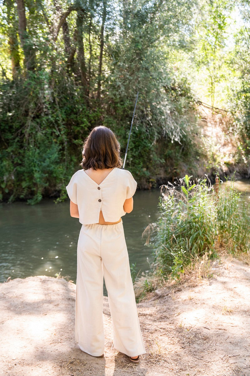 TOP02 Top rústico blanco roto