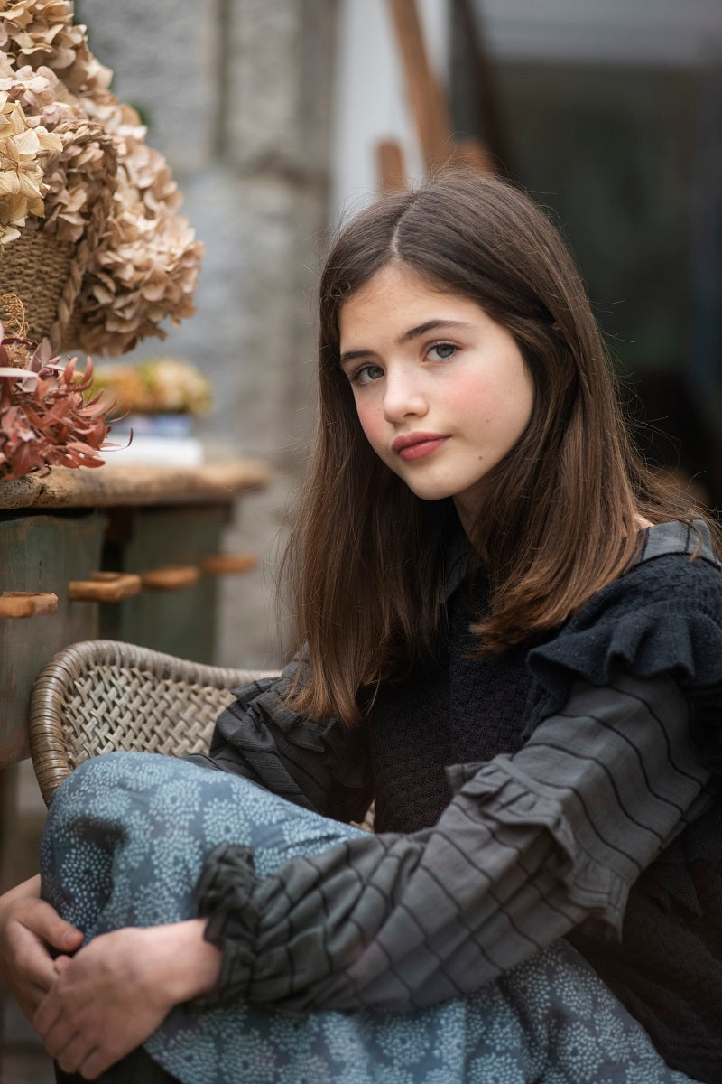 FAL05 Falda midi flor dondelion