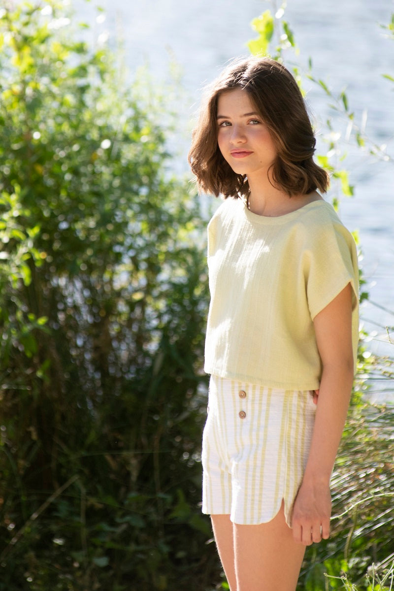 PAN07 Pantalón corto marinero lemon