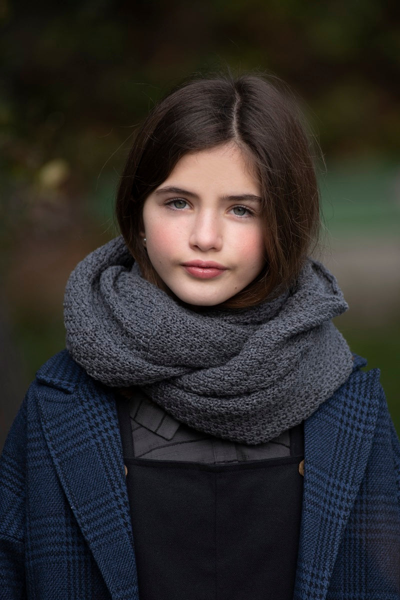 AB02 Abrigo cuadros tonos azul/negro