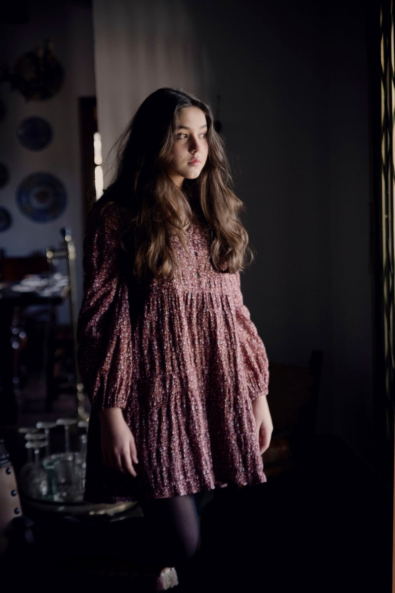 VEST03 Vestido folk florecitas