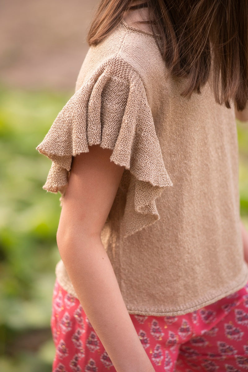 PUN05 Top alitas dorado