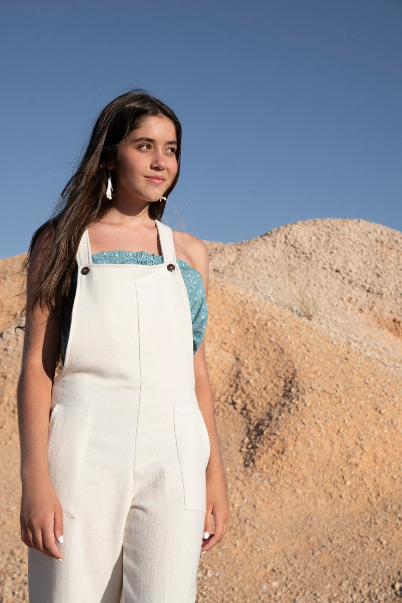 MONT02 Mono largo rústico blanco