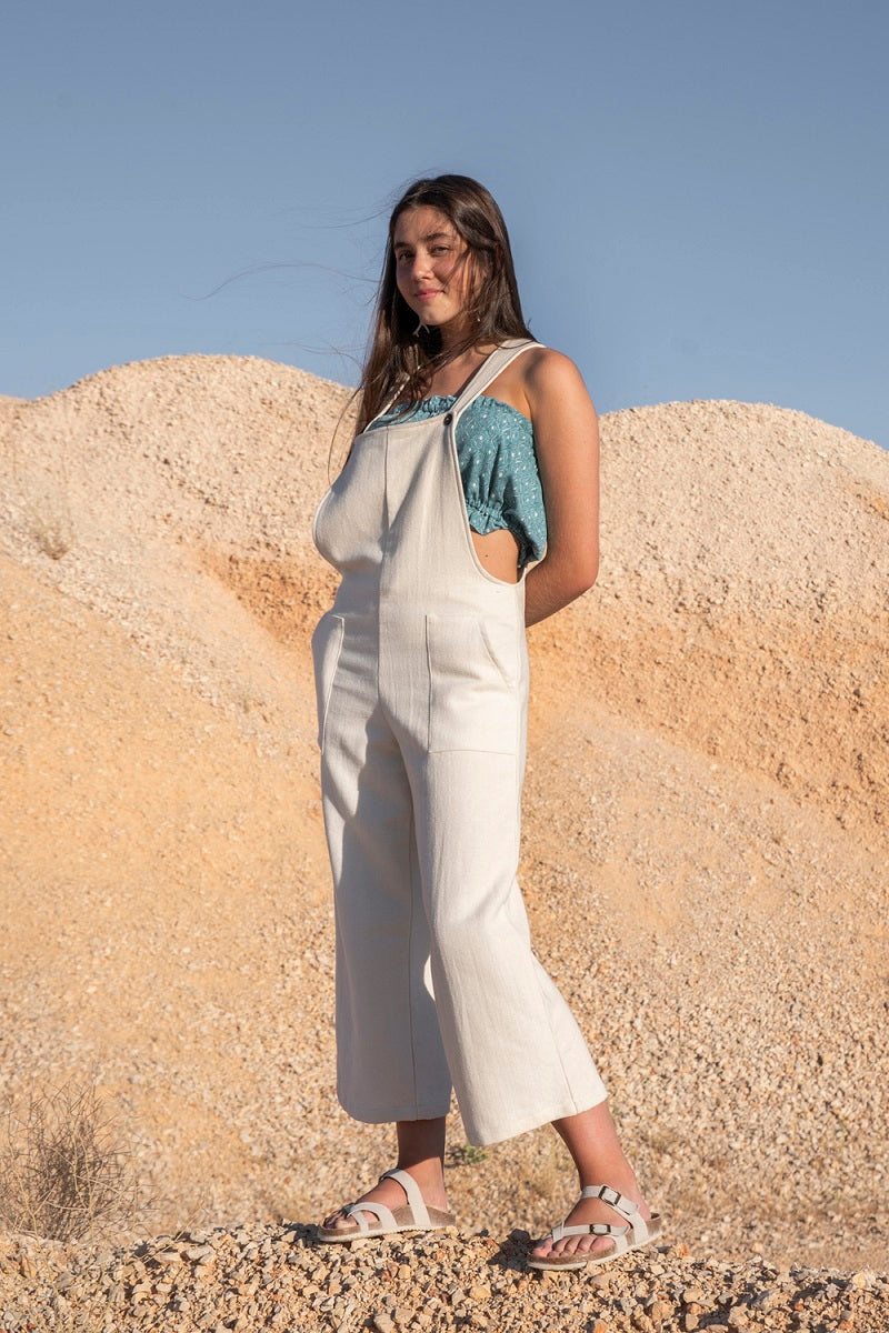 MONT02 Mono largo rústico blanco