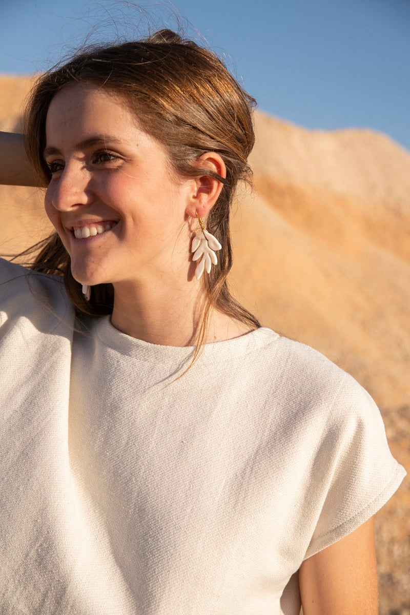 TOP02 Top rústico blanco roto