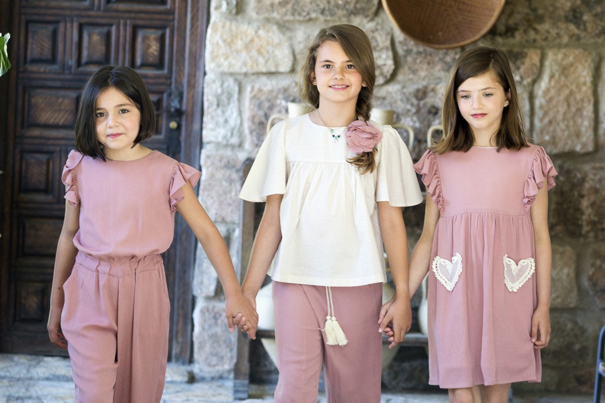 PAN04 Pantalón largo bambula rosa viejo