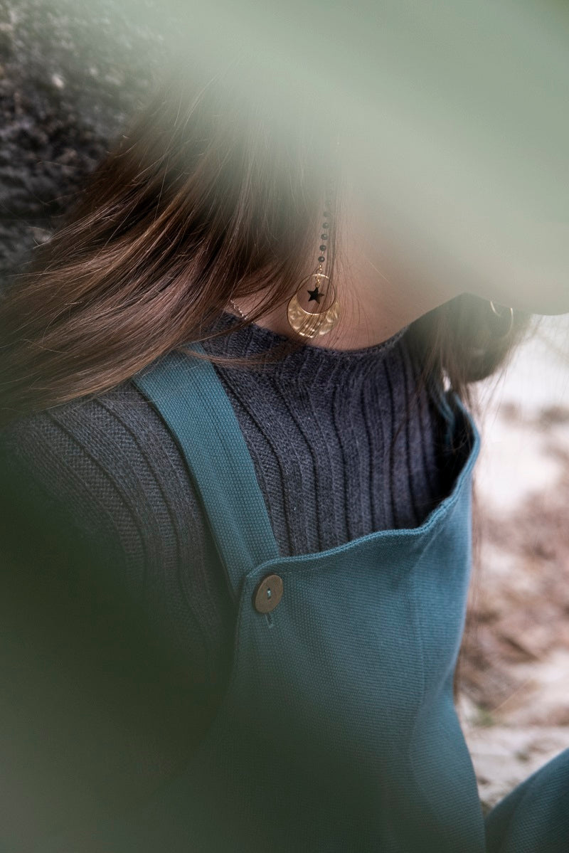 PUNT04 Jersey cropped antracita