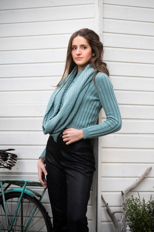 PUNT05 Jersey cropped verde agua