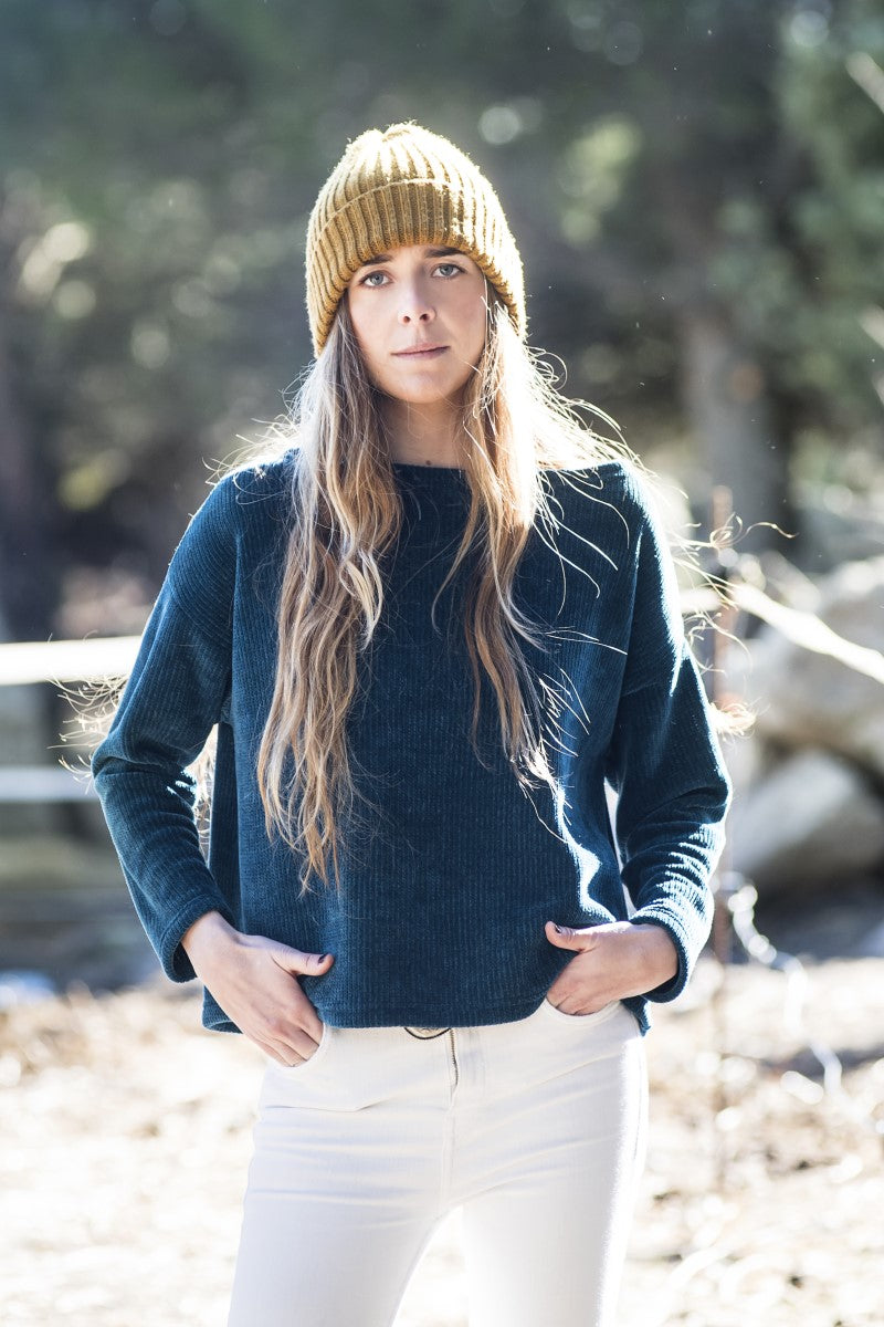 PUNT05 Jersey chenilla verde