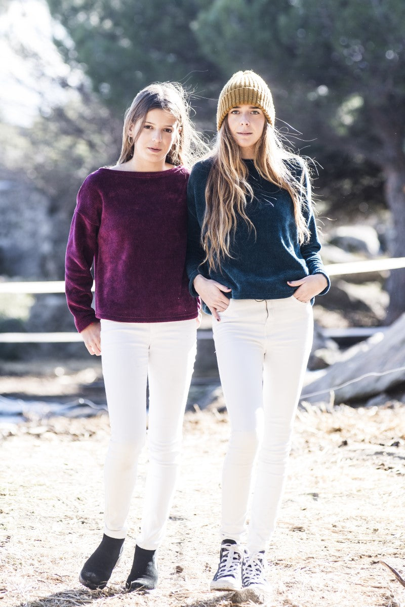 PUNT05 Jersey chenilla verde