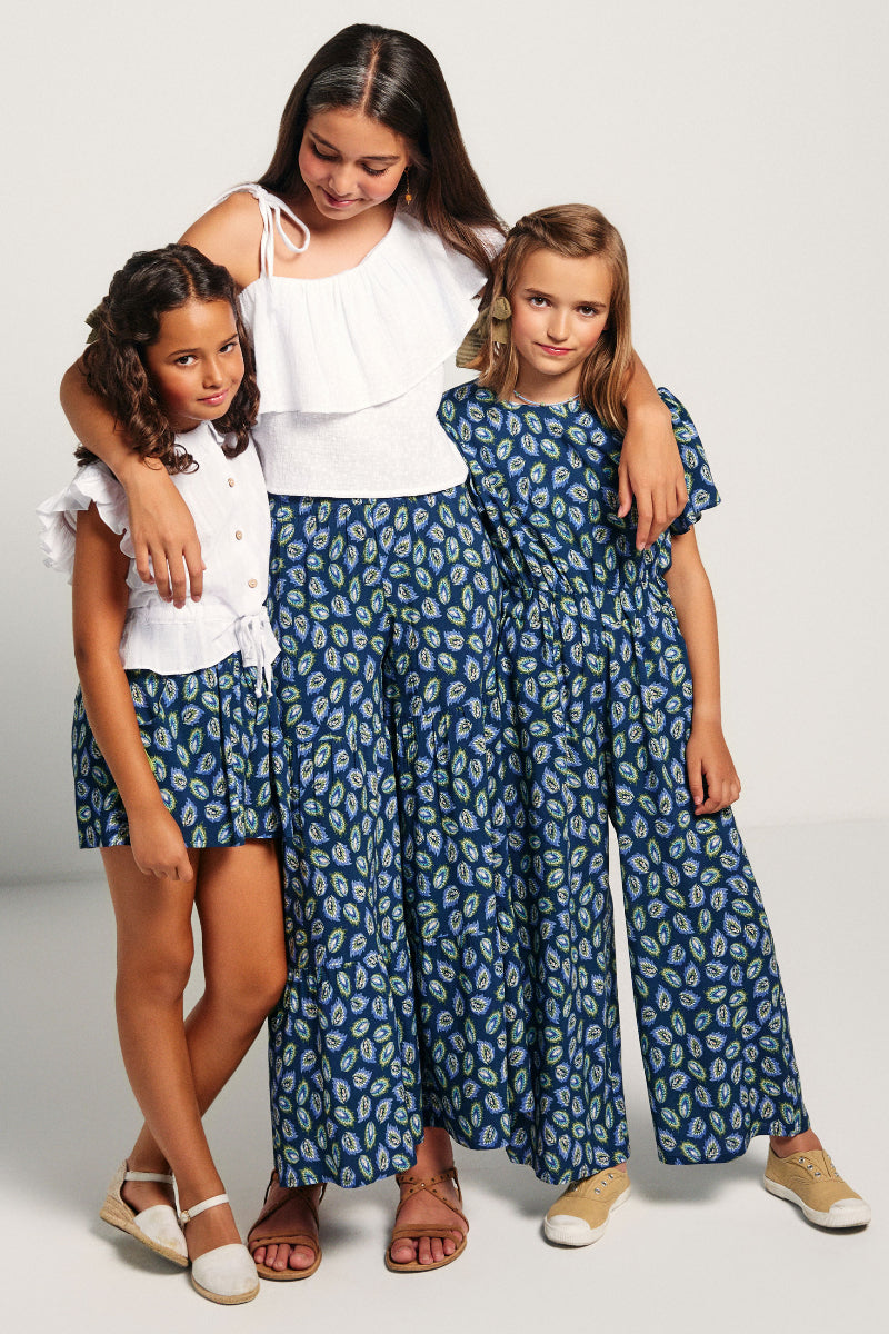 Blusa abotonada encaje blanca