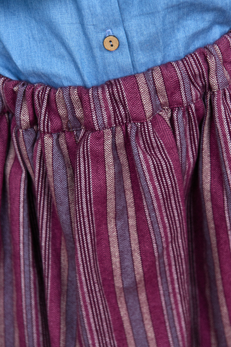Falda pantalón espiga raya mora
