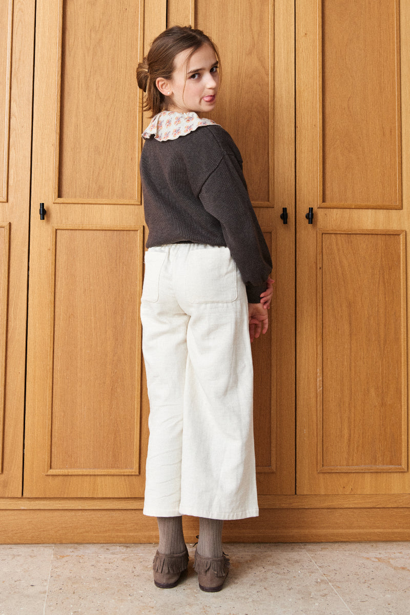 Pantalón largo marfil