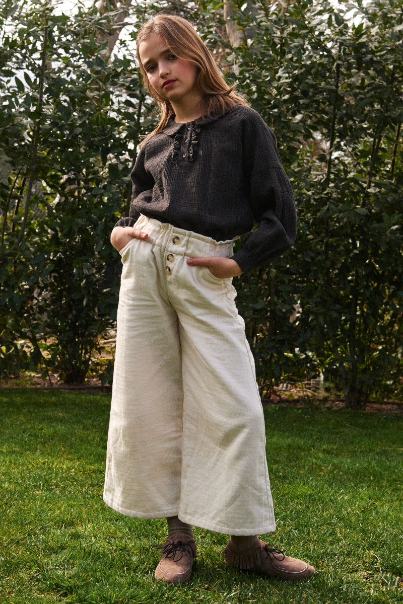 Pantalón largo marfil