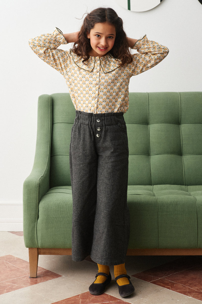 Pantalón largo espiguilla antracita