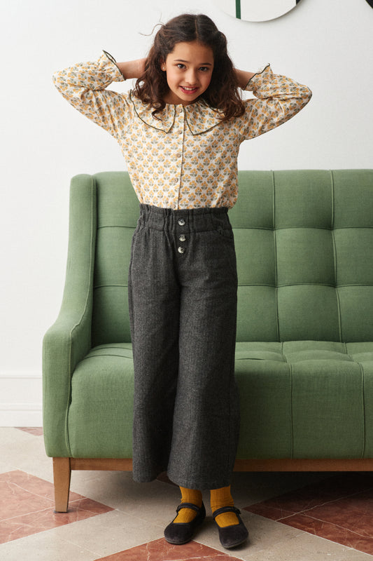 Pantalón largo espiguilla antracita