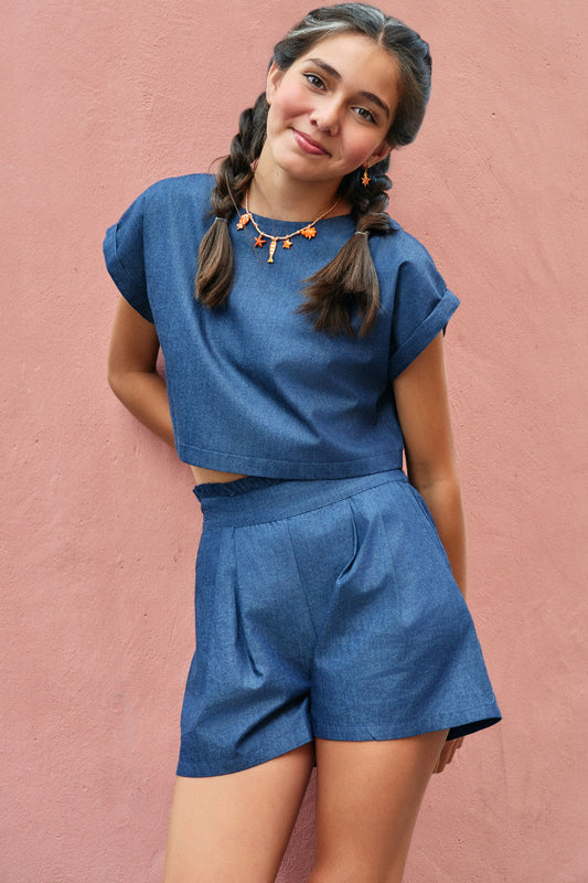 PAN06 Pantalón corto denim