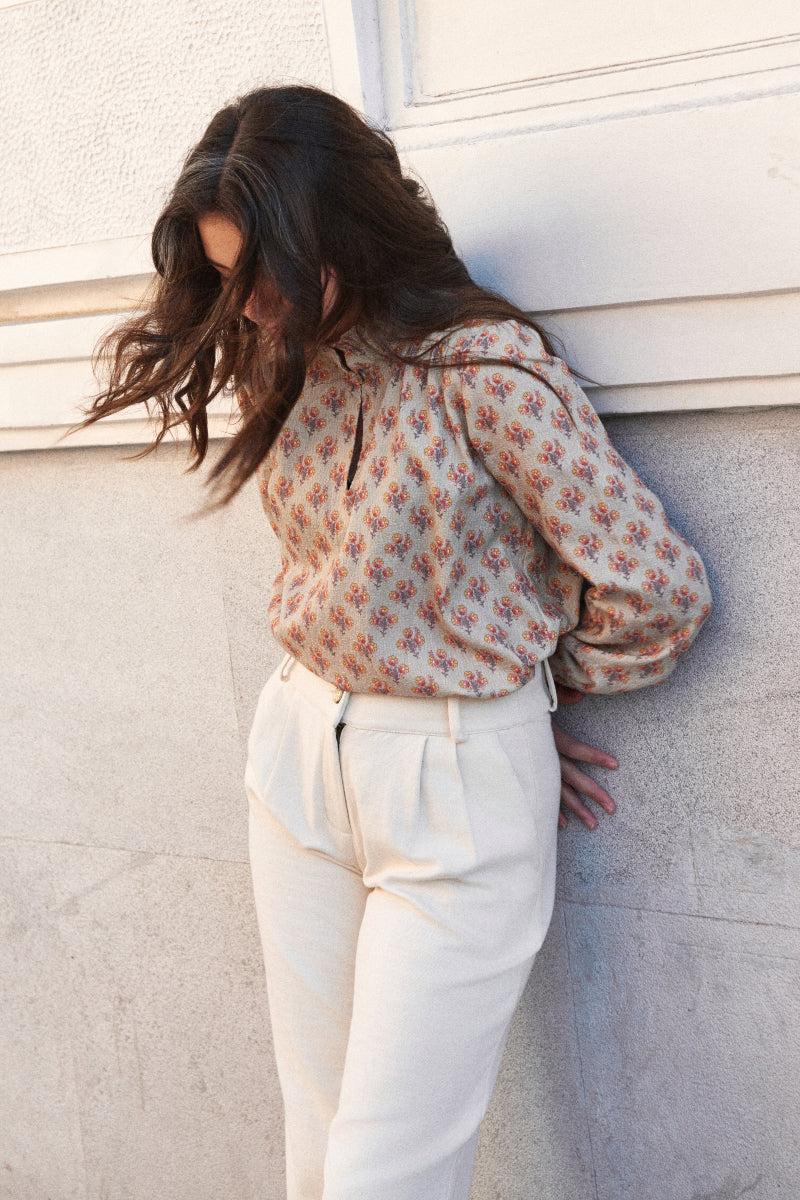 Blusa boho verde seco