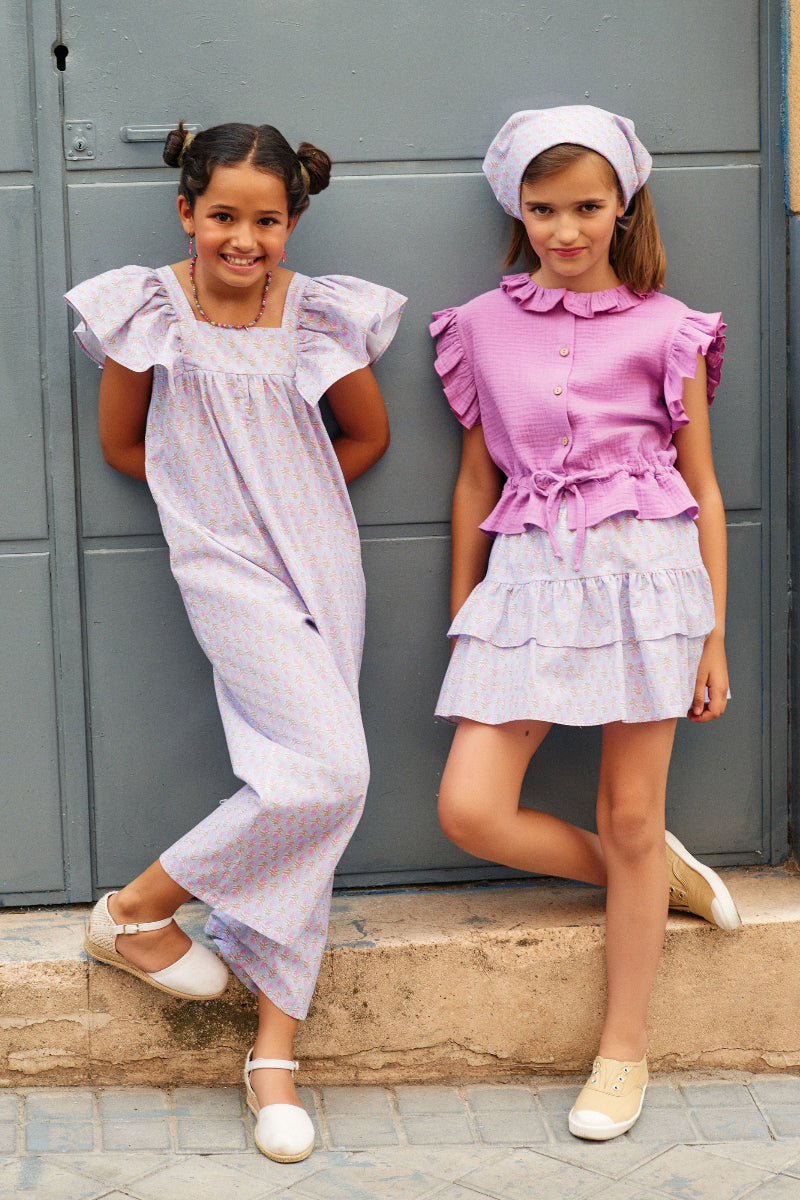 Mono volantes flor india