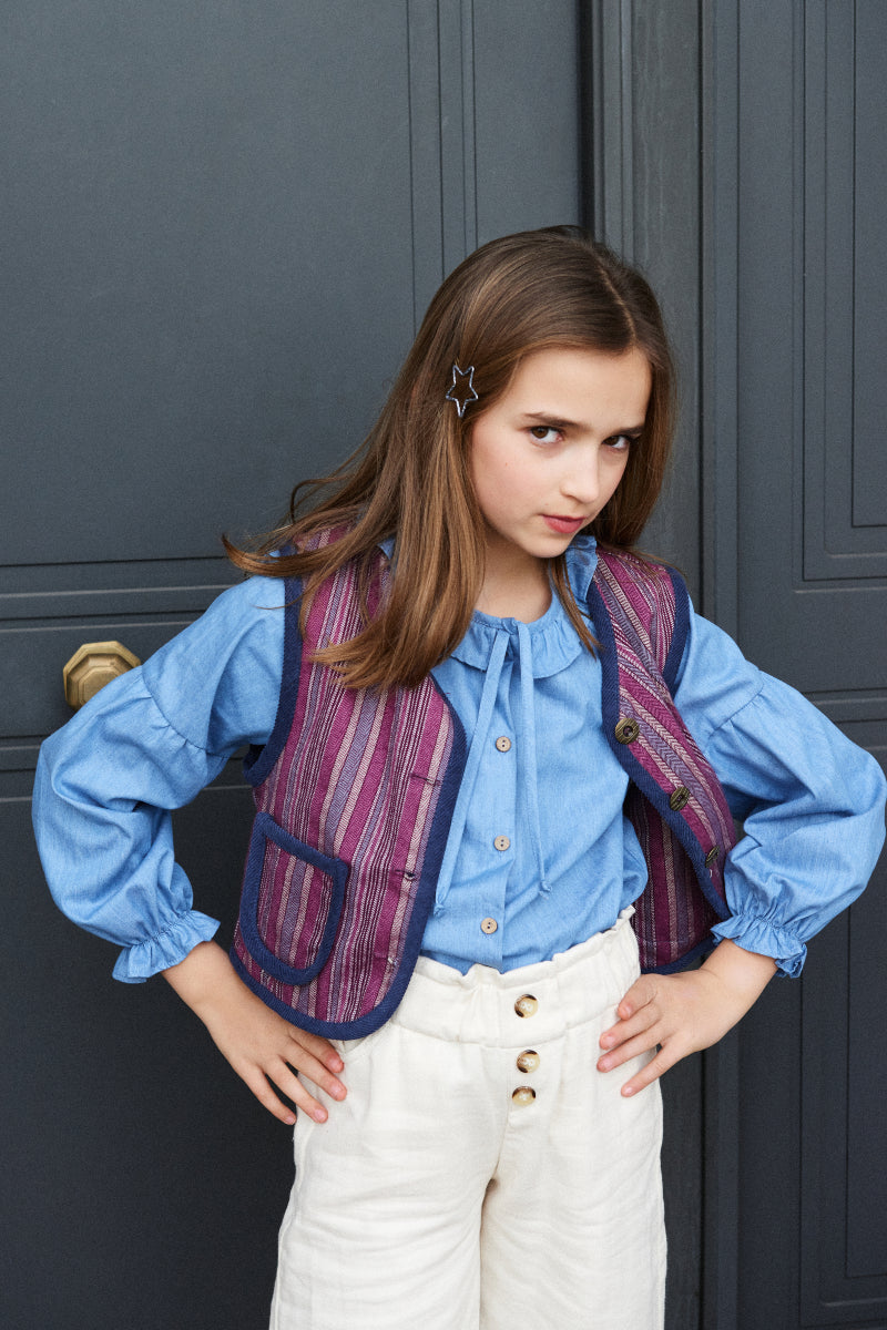 Blusa bohemia denim