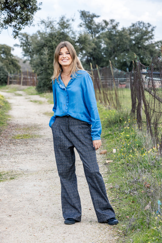 PANT02 Pantalón cuadro antracita