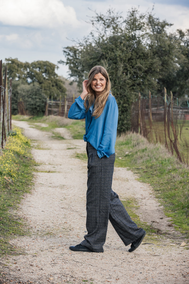 PANT02 Pantalón cuadro antracita