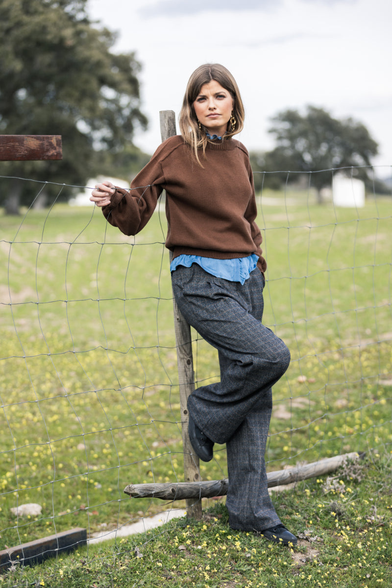 PANT02 Pantalón cuadro antracita