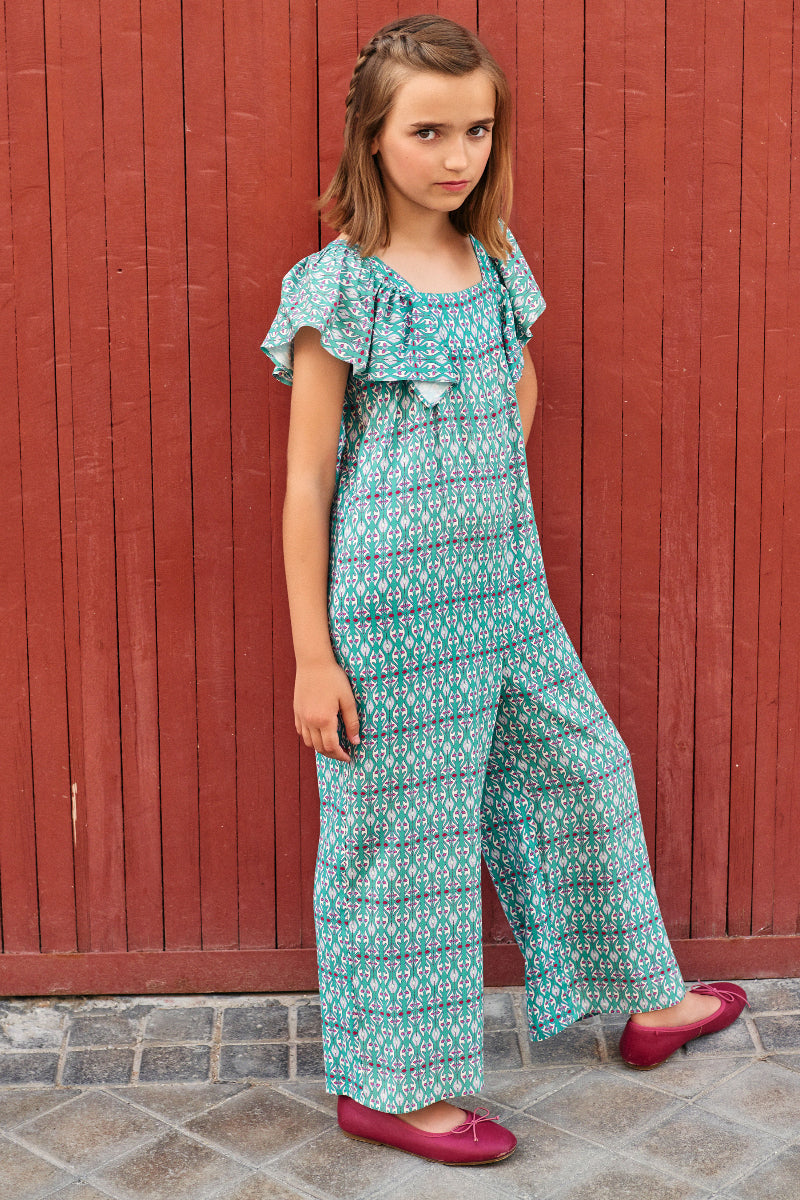 Mono volantes étnico verde