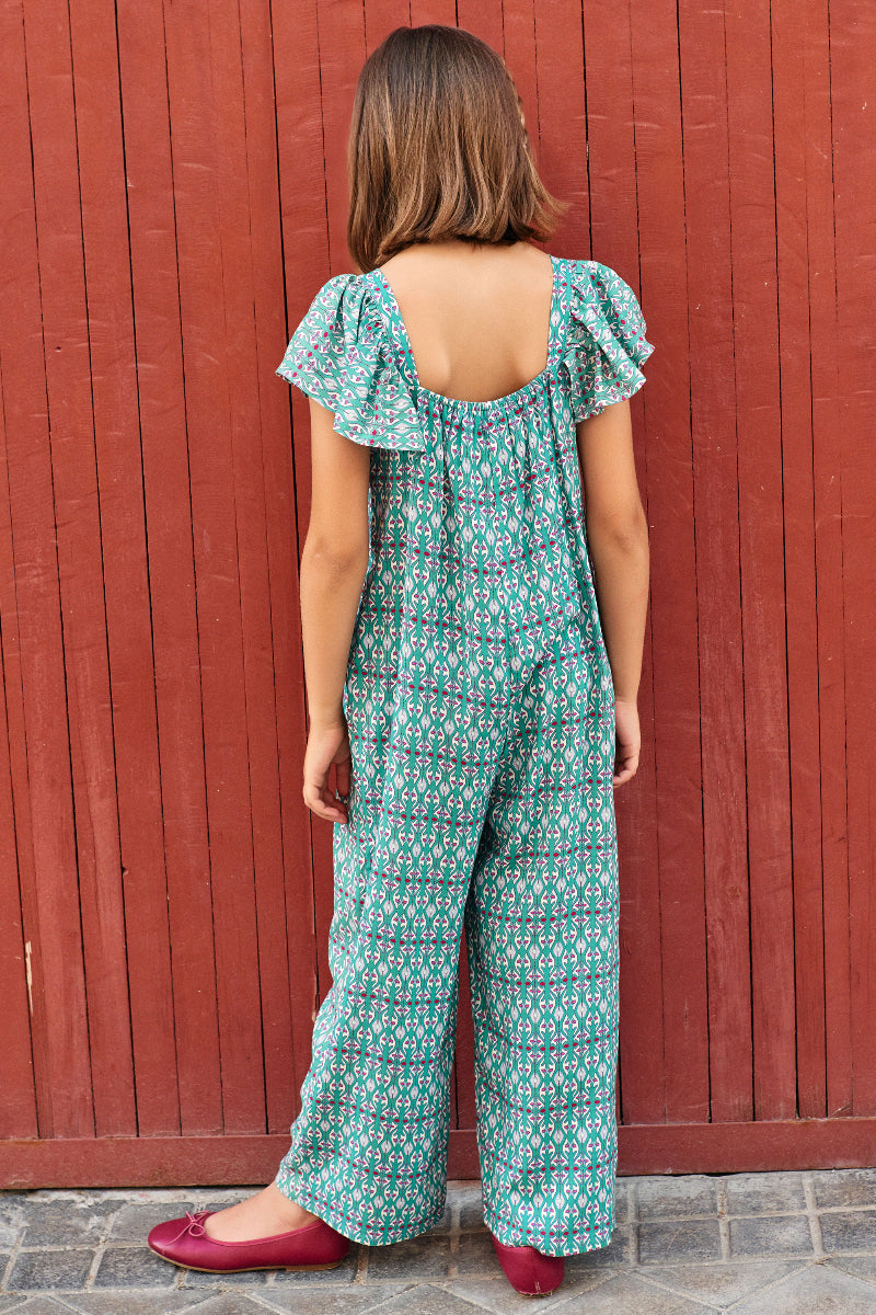 Mono volantes étnico verde