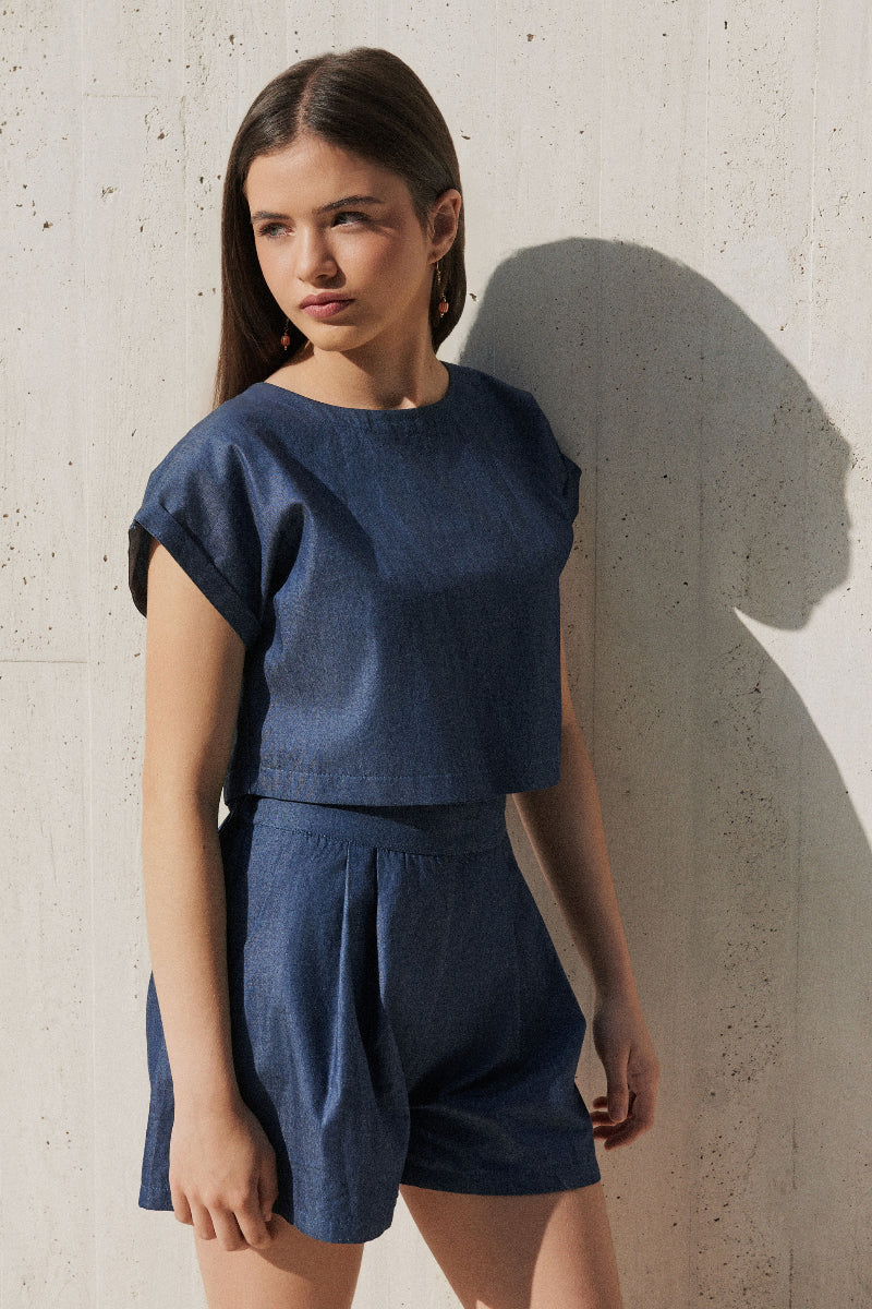 Pantalón corto denim