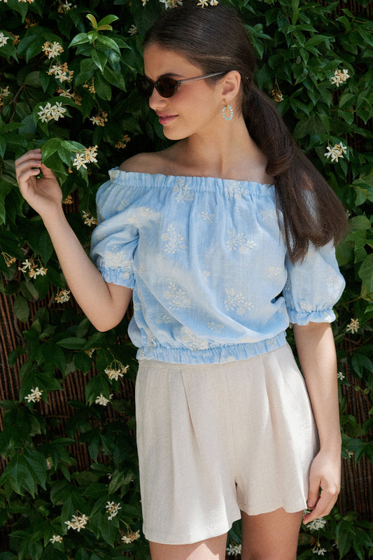 PAN07 Pantalón corto marfil