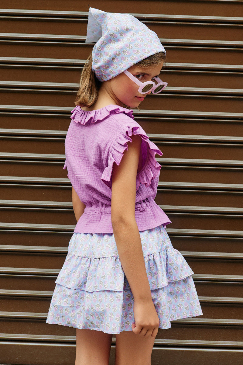 Blusa abotonada lila