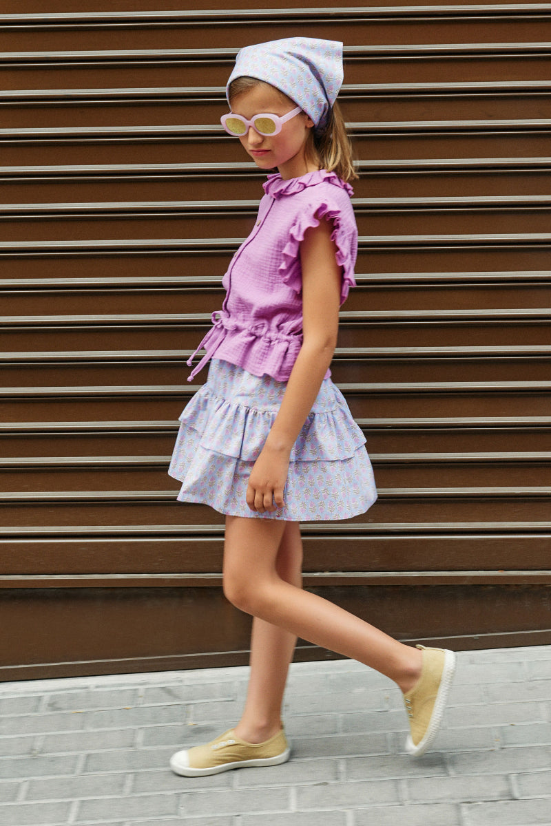 Blusa abotonada lila